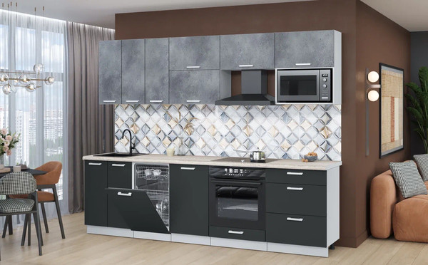 Кухонный гарнитур Интерлиния Мила Лайт 2.7-ПМ4 