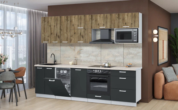 Кухонный гарнитур Интерлиния Мила Лайт 2.7-ПМ4 