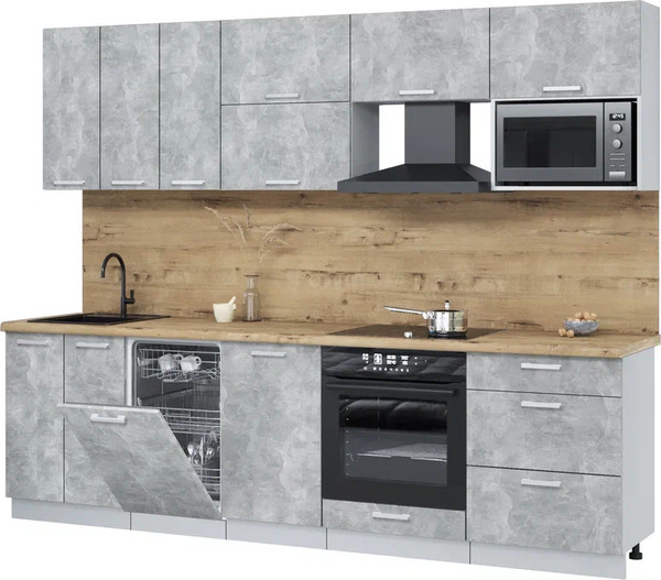 Кухонный гарнитур Интерлиния Мила Лайт 2.7-ПМ4 - фото