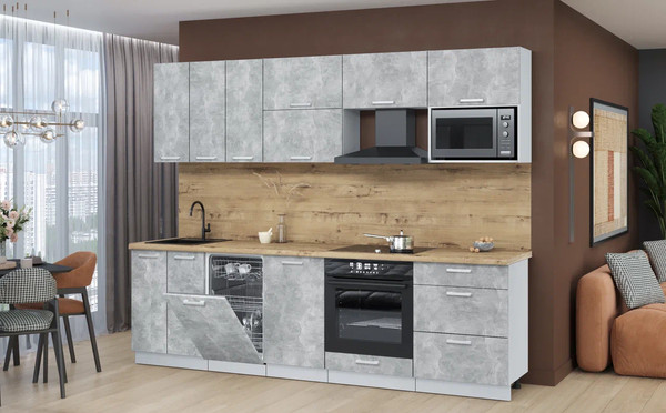 Кухонный гарнитур Интерлиния Мила Лайт 2.7-ПМ4