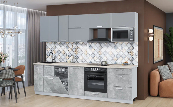 Кухонный гарнитур Интерлиния Мила Лайт 2.7-ПМ4 