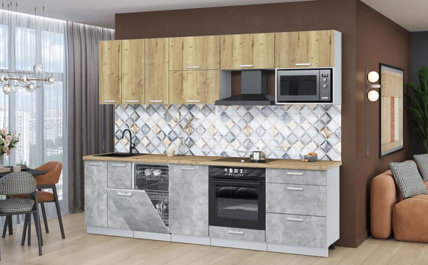 Кухонный гарнитур Интерлиния Мила Лайт 2.7-ПМ4 