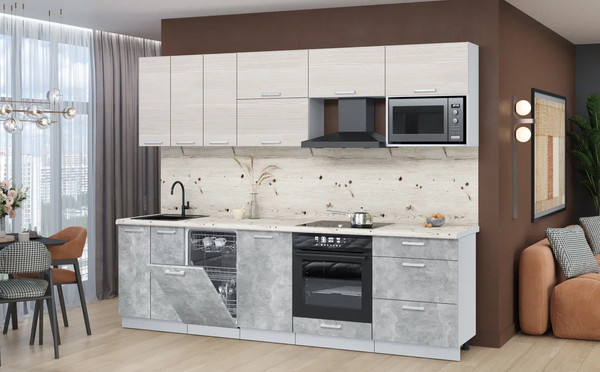 Кухонный гарнитур Интерлиния Мила Лайт 2.7-ПМ4 