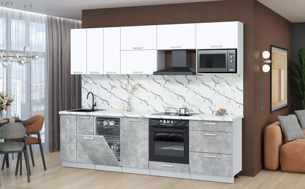 Кухонный гарнитур Интерлиния Мила Лайт 2.7-ПМ4 