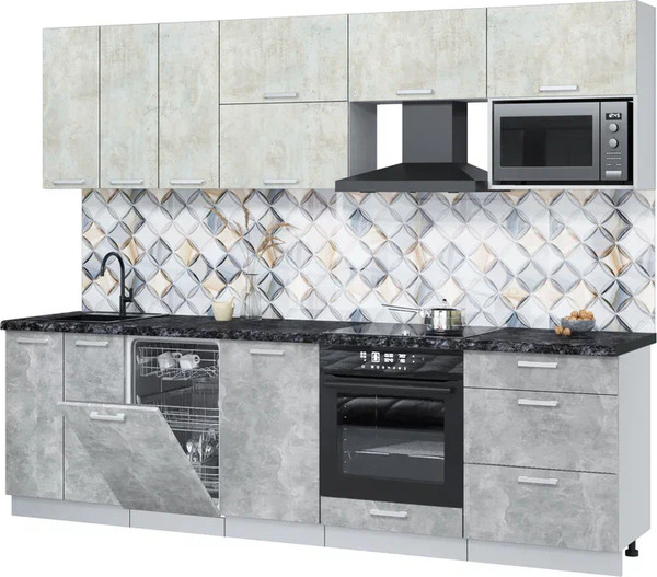 Кухонный гарнитур Интерлиния Мила Лайт 2.7-ПМ4  - фото