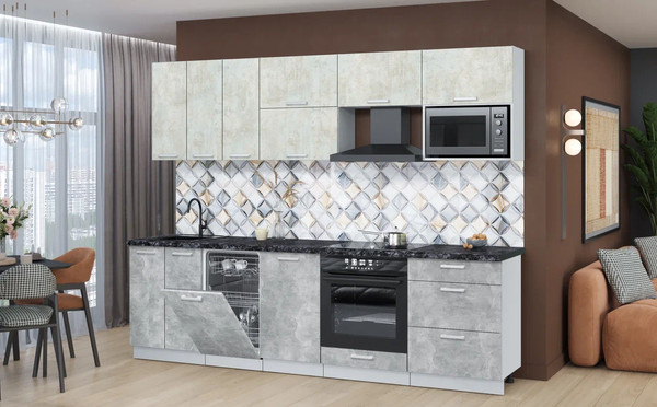 Кухонный гарнитур Интерлиния Мила Лайт 2.7-ПМ4 