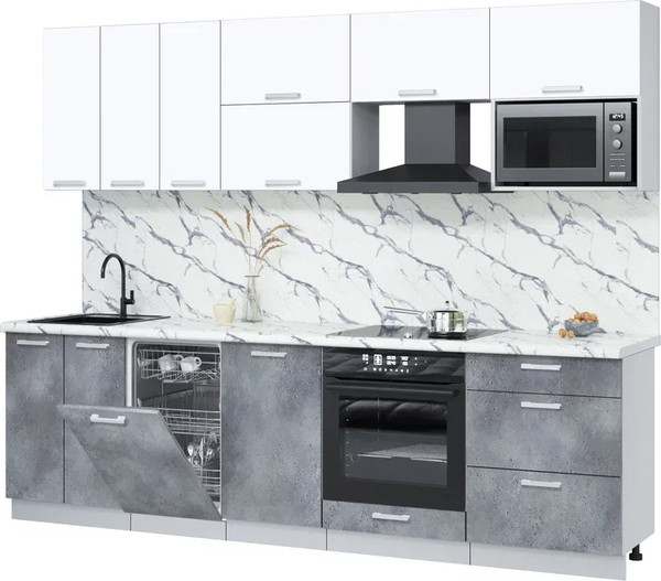 Кухонный гарнитур Интерлиния Мила Лайт 2.7-ПМ4  - фото