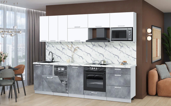 Кухонный гарнитур Интерлиния Мила Лайт 2.7-ПМ4 