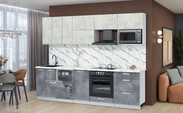 Кухонный гарнитур Интерлиния Мила Лайт 2.7-ПМ4 