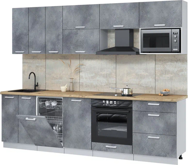 Кухонный гарнитур Интерлиния Мила Лайт 2.7-ПМ4  - фото