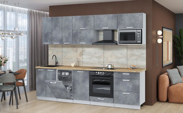 Кухонный гарнитур Интерлиния Мила Лайт 2.7-ПМ4 