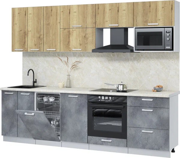 Кухонный гарнитур Интерлиния Мила Лайт 2.7-ПМ4  - фото