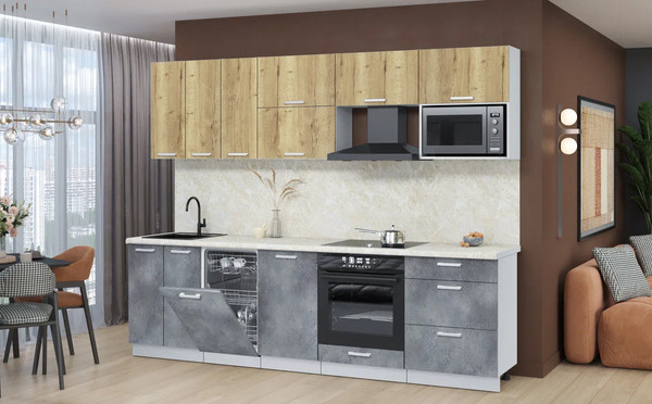 Кухонный гарнитур Интерлиния Мила Лайт 2.7-ПМ4 