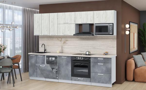 Кухонный гарнитур Интерлиния Мила Лайт 2.7-ПМ4 