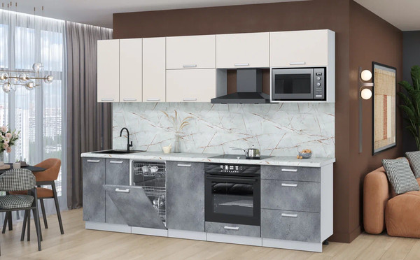 Кухонный гарнитур Интерлиния Мила Лайт 2.7-ПМ4 