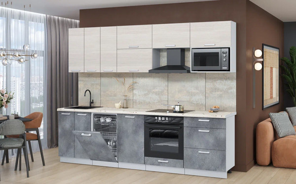 Кухонный гарнитур Интерлиния Мила Лайт 2.7-ПМ4 