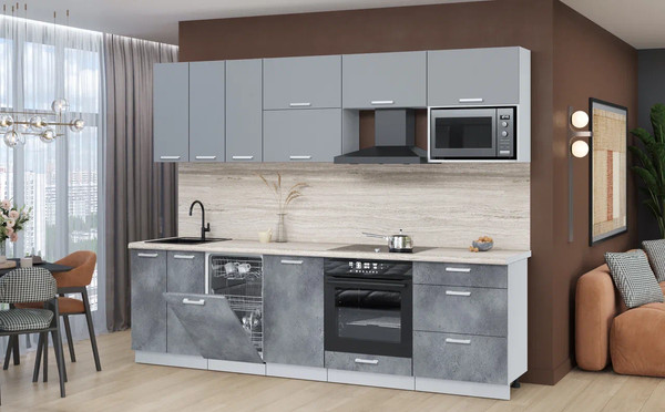 Кухонный гарнитур Интерлиния Мила Лайт 2.7-ПМ4 