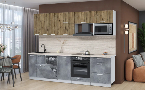 Кухонный гарнитур Интерлиния Мила Лайт 2.7-ПМ4 