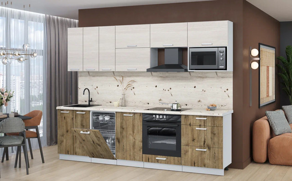 Кухонный гарнитур Интерлиния Мила Лайт 2.7-ПМ4 