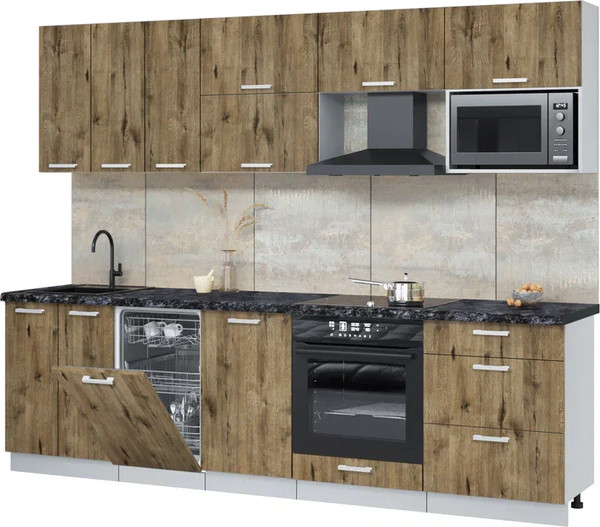 Кухонный гарнитур Интерлиния Мила Лайт 2.7-ПМ4  - фото