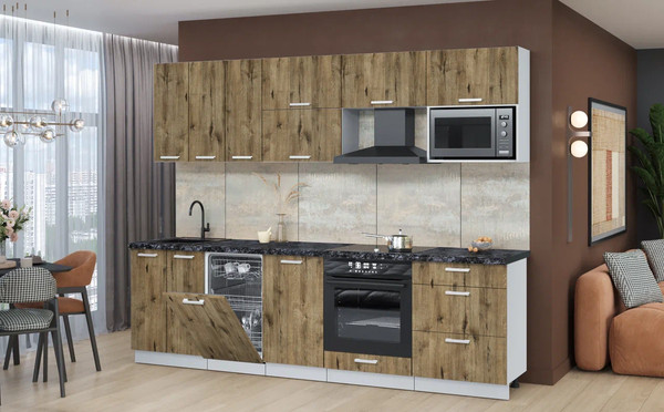 Кухонный гарнитур Интерлиния Мила Лайт 2.7-ПМ4 