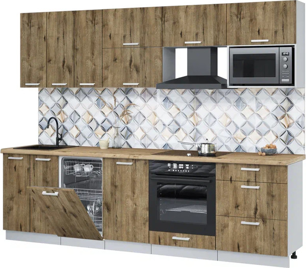 Кухонный гарнитур Интерлиния Мила Лайт 2.7-ПМ4  - фото