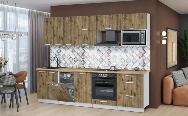 Кухонный гарнитур Интерлиния Мила Лайт 2.7-ПМ4 