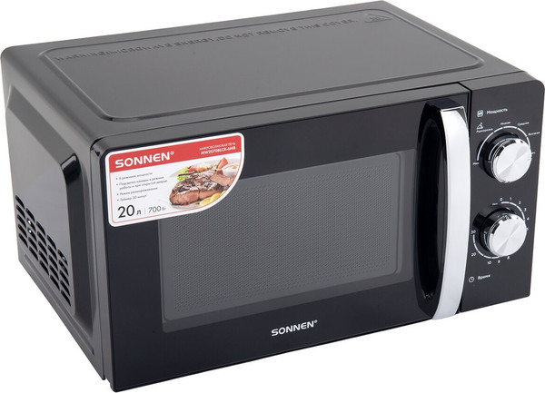Микроволновая печь Sonnen MW2070BLCR-6MB / 454982 (черный/хром)