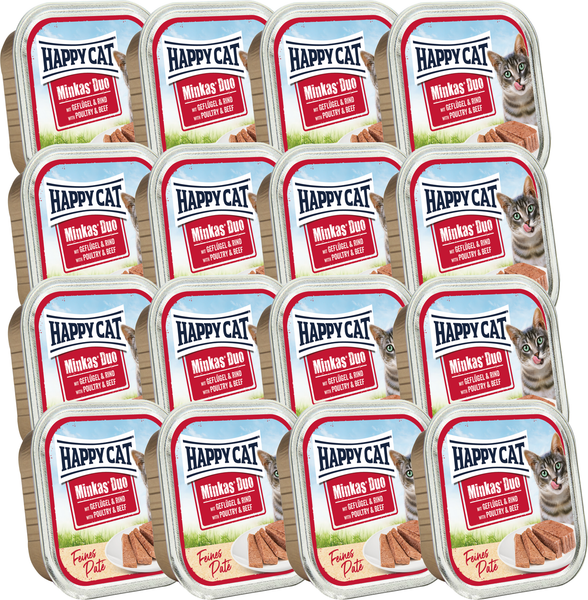 Влажный корм для кошек Happy Cat Minkas Duo Паштет из птицы и говядины - фото