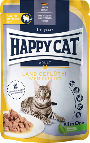Влажный корм для кошек Happy Cat Culinary Meat in Sauce LandGeflugel / 70752 - фото