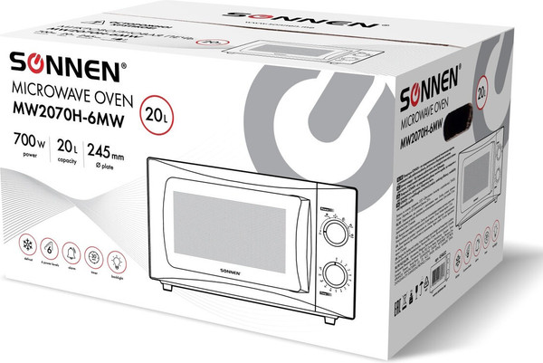 Микроволновая печь Sonnen MW2070H-6MW / 454652 (белый)