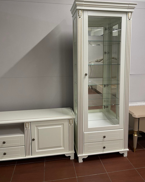 Шкаф с витриной ФорестДекоГрупп Бьянка 1 дверный