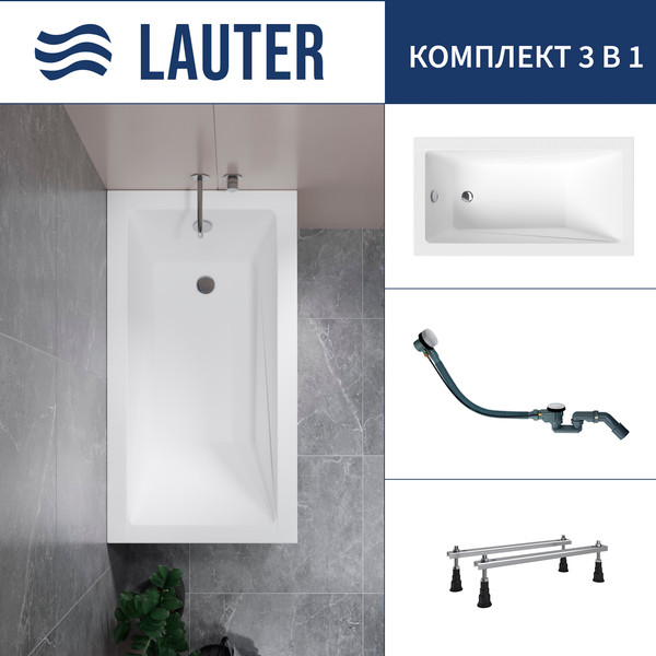 Ванна акриловая Lauter Estelle 120 / 21206020 - фото