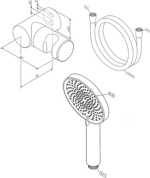 Душевой гарнитур AM.PM X-Joy F01185A000