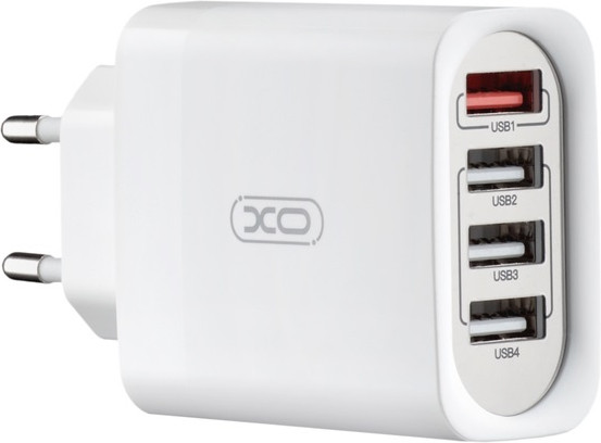 Адаптер питания сетевой XO 1USB QC3.0+3USB 2.4A Lightning L100 - фото