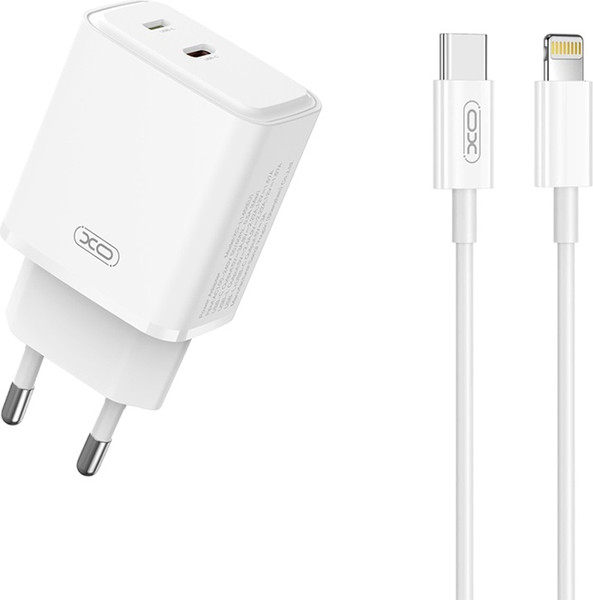 Зарядное устройство сетевое XO USB-C+L 20 Вт C-iP L145-C - фото