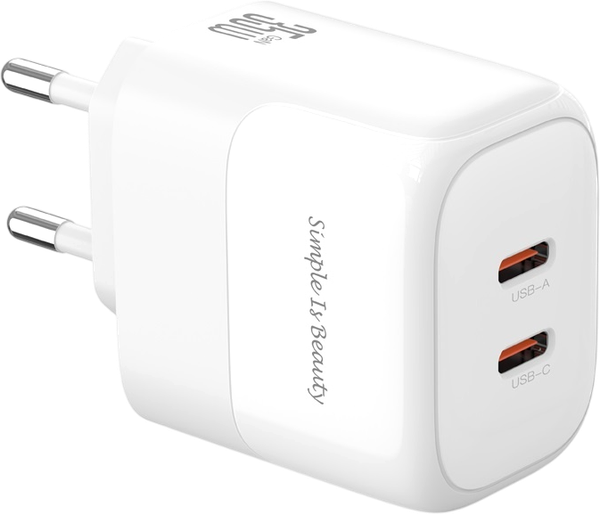 Адаптер питания сетевой XO C35W 2USB-C L140 - фото