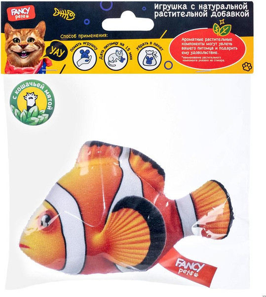 Игрушка для кошек Fancy Pets Рыба / FPS44 - фото