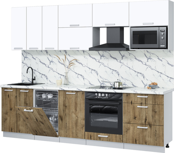 Кухонный гарнитур Интерлиния Мила Лайт 2.7-ПМ4  - фото