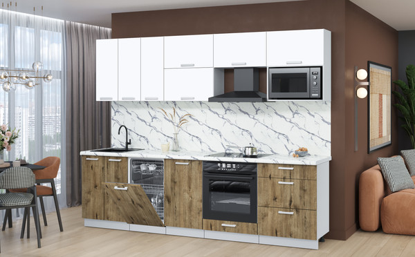 Кухонный гарнитур Интерлиния Мила Лайт 2.7-ПМ4 