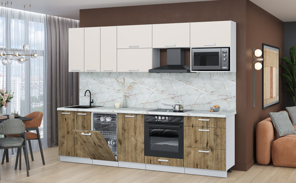 Кухонный гарнитур Интерлиния Мила Лайт 2.7-ПМ4 