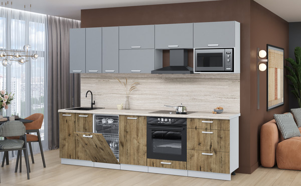 Кухонный гарнитур Интерлиния Мила Лайт 2.7-ПМ4 