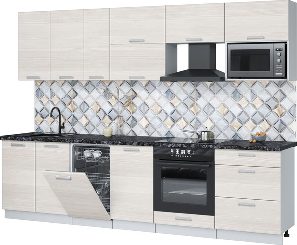 Кухонный гарнитур Интерлиния Мила Лайт 2.9-ПМ4  - фото