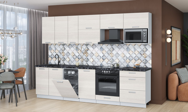 Кухонный гарнитур Интерлиния Мила Лайт 2.9-ПМ4 