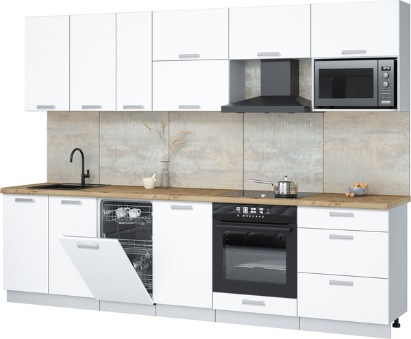 Кухонный гарнитур Интерлиния Мила Лайт 2.9-ПМ4  - фото