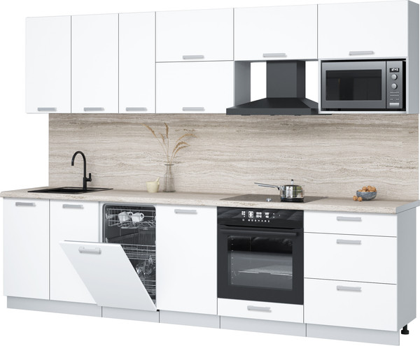 Кухонный гарнитур Интерлиния Мила Лайт 2.9-ПМ4  - фото