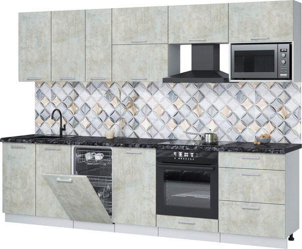 Кухонный гарнитур Интерлиния Мила Лайт 2.9-ПМ4  - фото