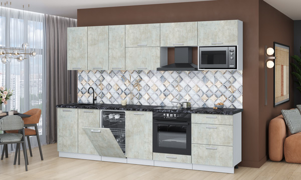 Кухонный гарнитур Интерлиния Мила Лайт 2.9-ПМ4 