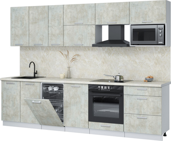 Кухонный гарнитур Интерлиния Мила Лайт 2.9-ПМ4  - фото