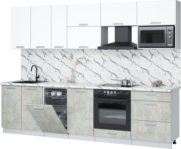 Кухонный гарнитур Интерлиния Мила Лайт 2.9-ПМ4  - фото